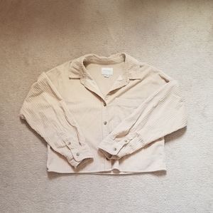 American Eagle Cropped Button Down Shirt
